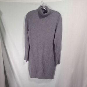 Express Gray Wool Blend Turtleneck Long Sleeve Sweater Dress Size M